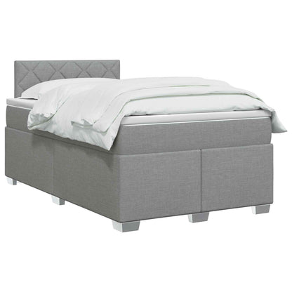 Letto box spring con materasso Grigio Chiaro 120 x 190 cm | homemem39