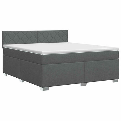 Letto box spring con materasso Grigio Scuro 160 x 200 cm | homemem39