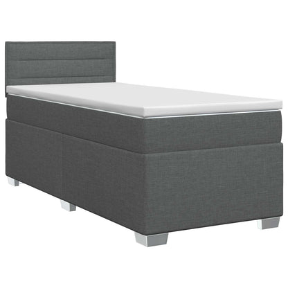 Letto box spring con materasso Grigio Scuro 90 x 190cm Tessuto | homemem39