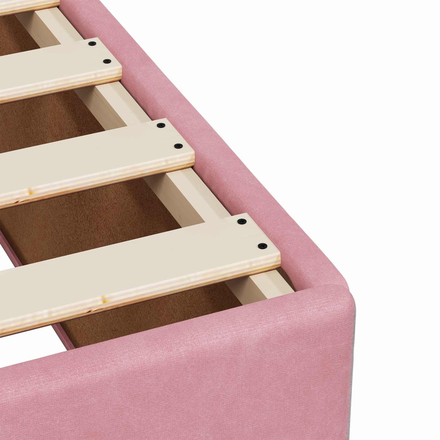 Letto box spring con materasso Rosa 80 x 200 cm Velluto | homemem39