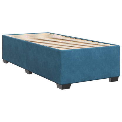 Letto box spring con materasso Blu Scuro 90 x 190 cm Velluto | homemem39