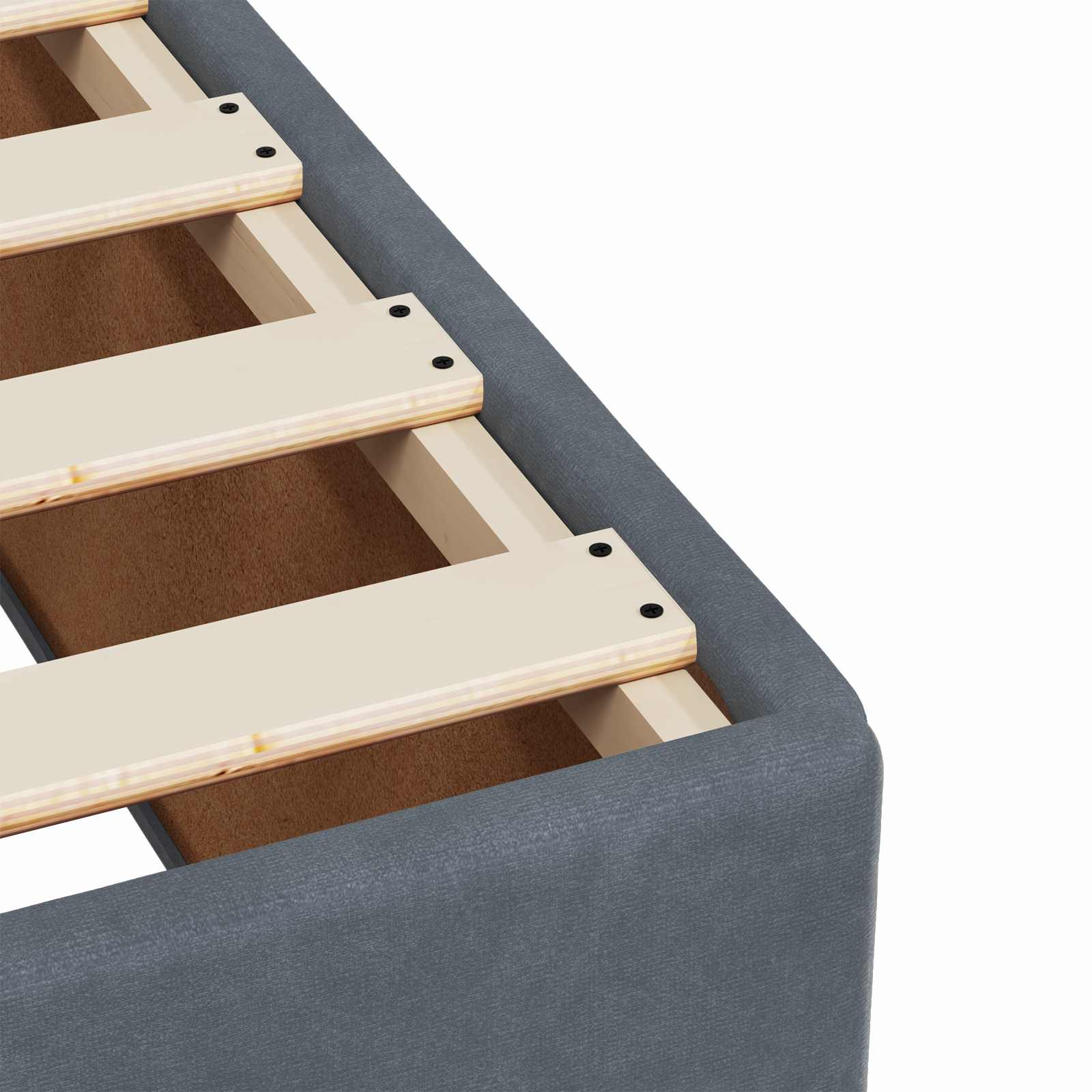 Letto box spring con materasso Grigio Scuro 120 x 190 cm | homemem39