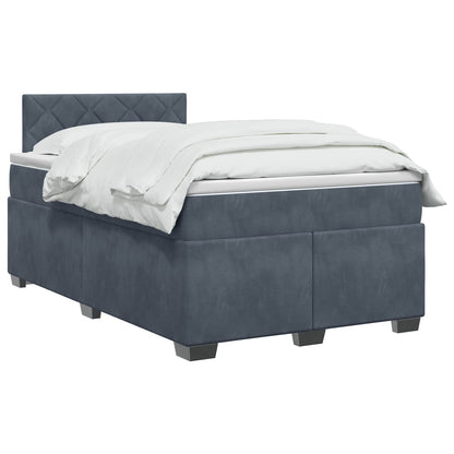 Letto box spring con materasso Grigio Scuro 120 x 190 cm | homemem39