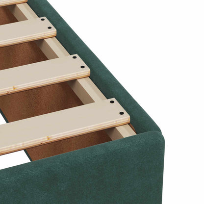 Letto box spring con materasso Verde Scuro 120 x 200 cm Velluto | homemem39