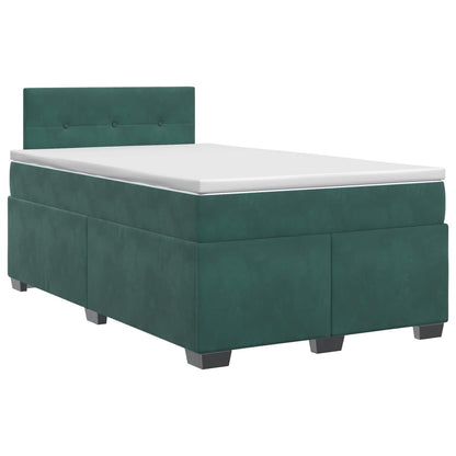 Letto box spring con materasso Verde Scuro 120 x 200 cm Velluto | homemem39