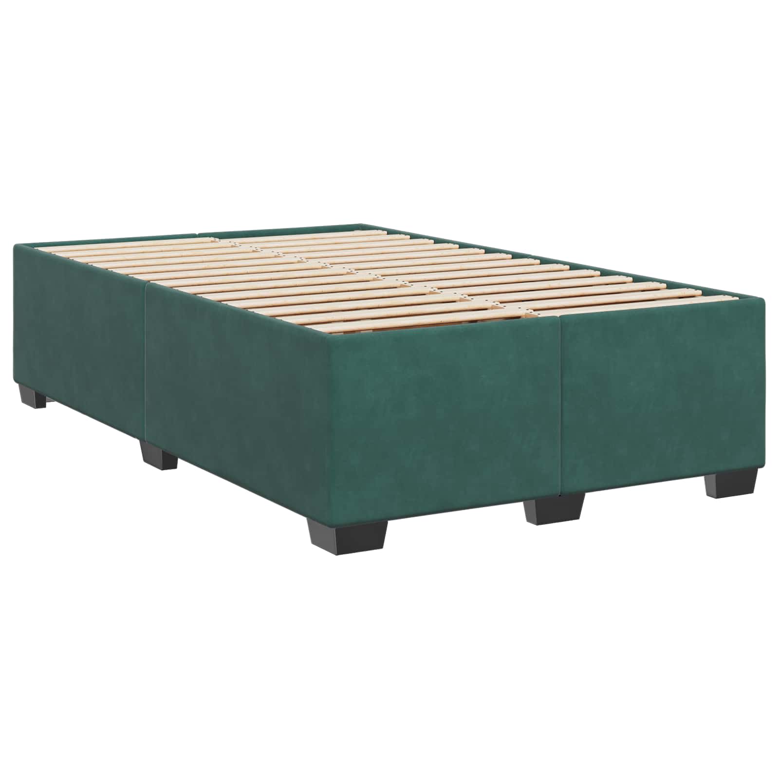 Letto box spring con materasso Verde Scuro 120 x 200 cm Velluto | homemem39