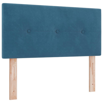 Letto box spring con materasso Blu Scuro 120 x 200 cm Velluto | homemem39