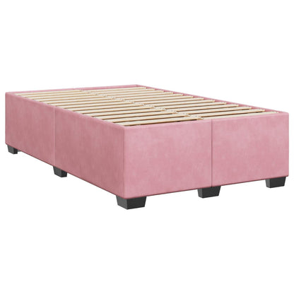 Letto box spring con materasso Rosa 120 x 200 cm Velluto | homemem39
