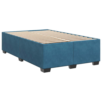 Letto box spring con materasso Blu Scuro 120 x 200 cm Velluto | homemem39