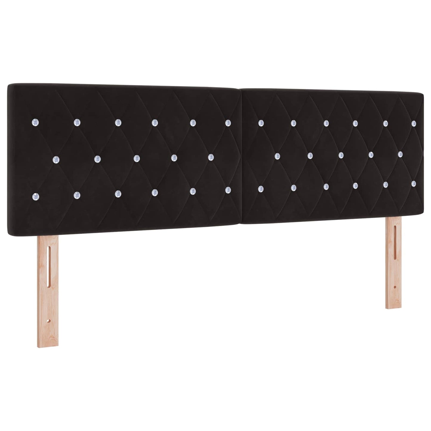 Letto box spring con materasso Nero 140 x 190 cm Velluto | homemem39