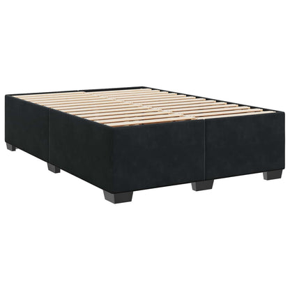 Letto box spring con materasso Nero 140 x 190 cm Velluto | homemem39