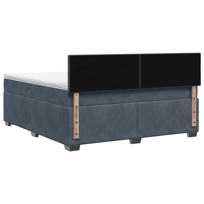 Letto box spring con materasso Grigio Scuro 140 x 190 cm | homemem39