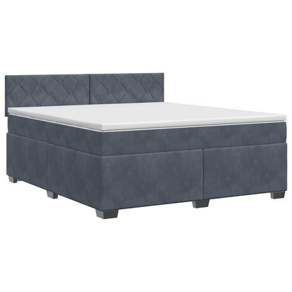 Letto box spring con materasso Grigio Scuro 140 x 200 cm | homemem39