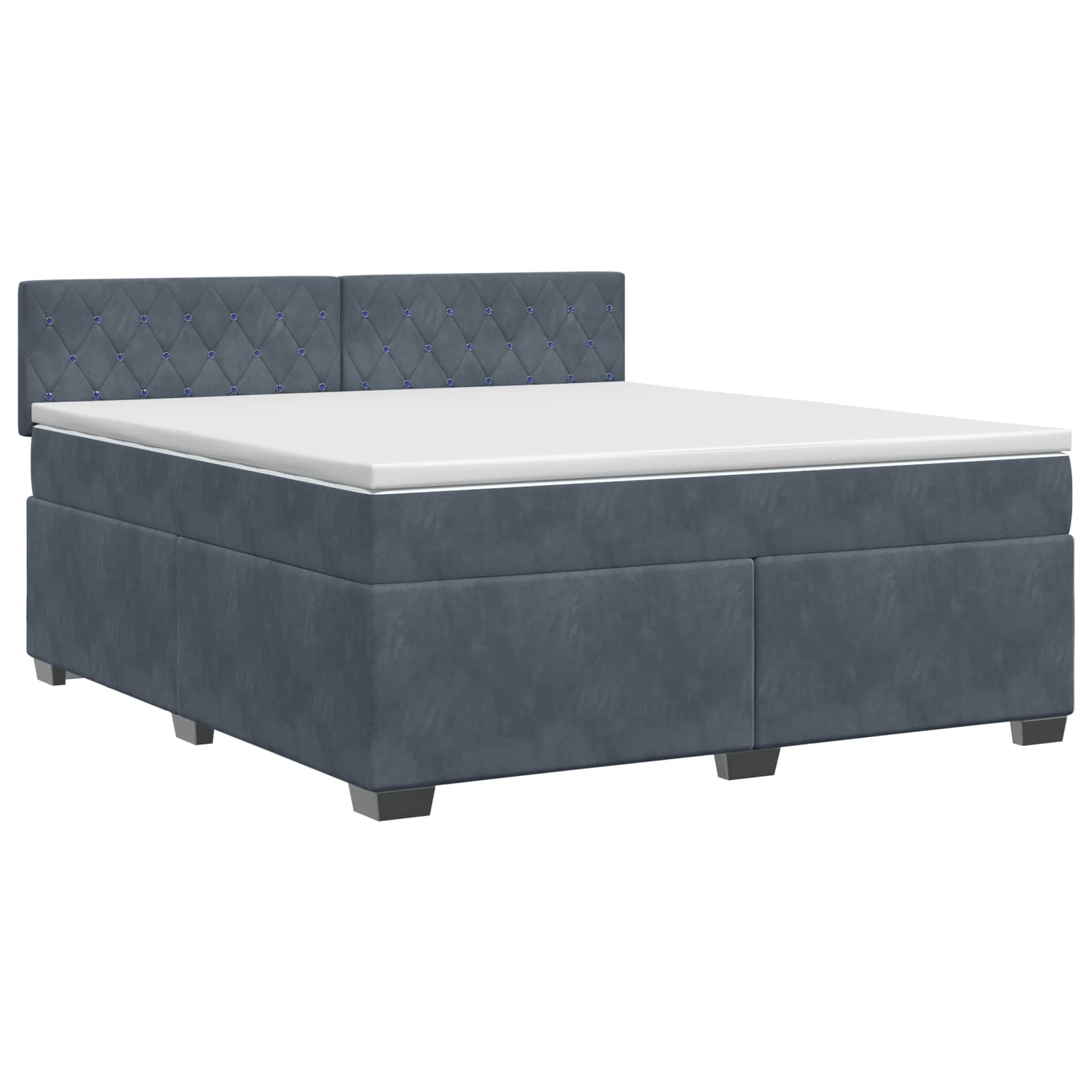 Letto box spring con materasso Grigio Scuro 160 x 200 cm | homemem39