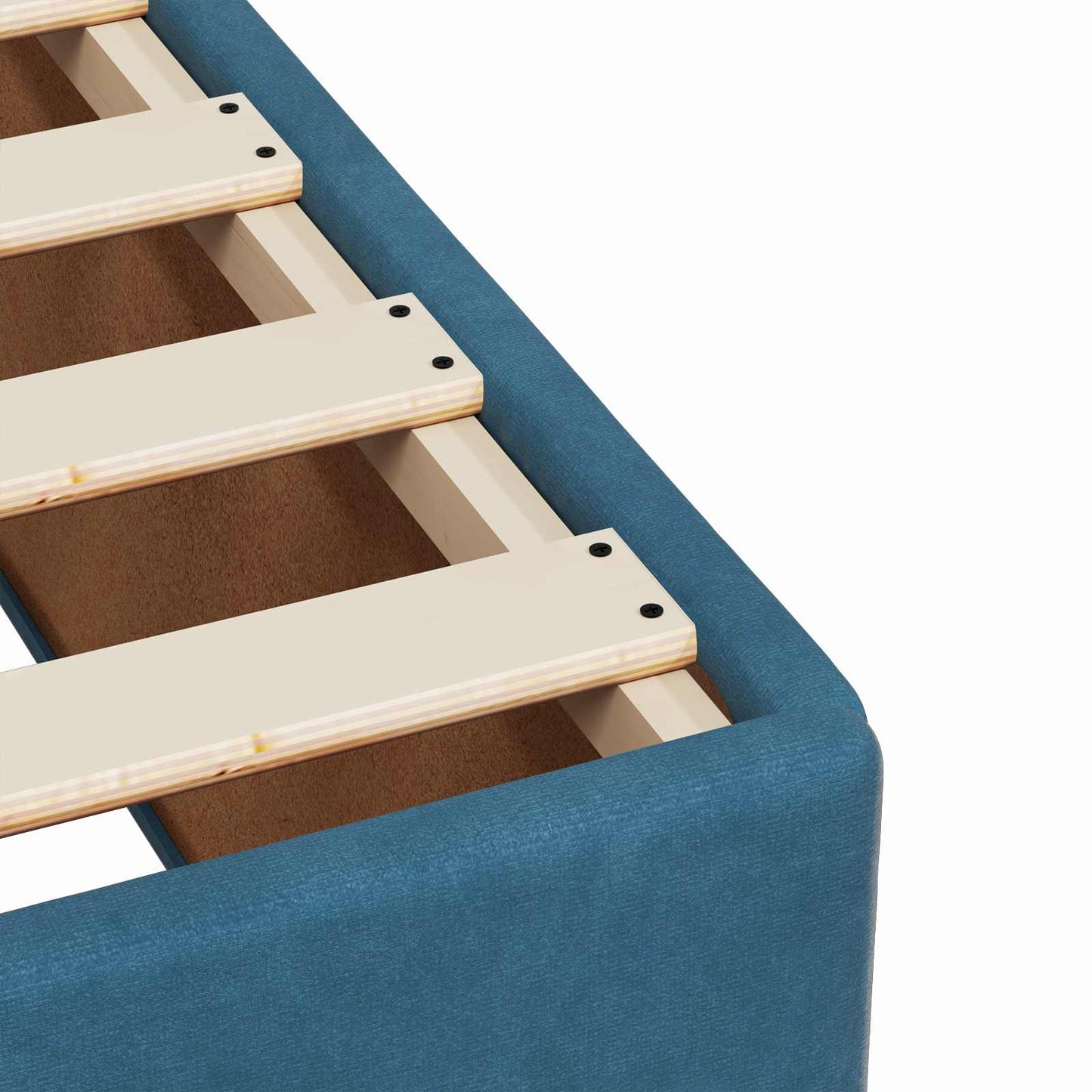 Letto box spring con materasso Blu Scuro 160 x 200 cm Velluto