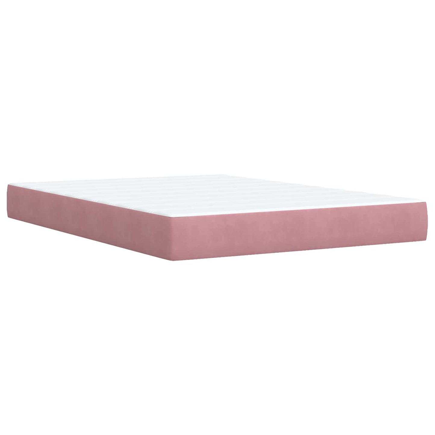 Letto box spring con materasso Rosa 160 x 200 cm Velluto | homemem39