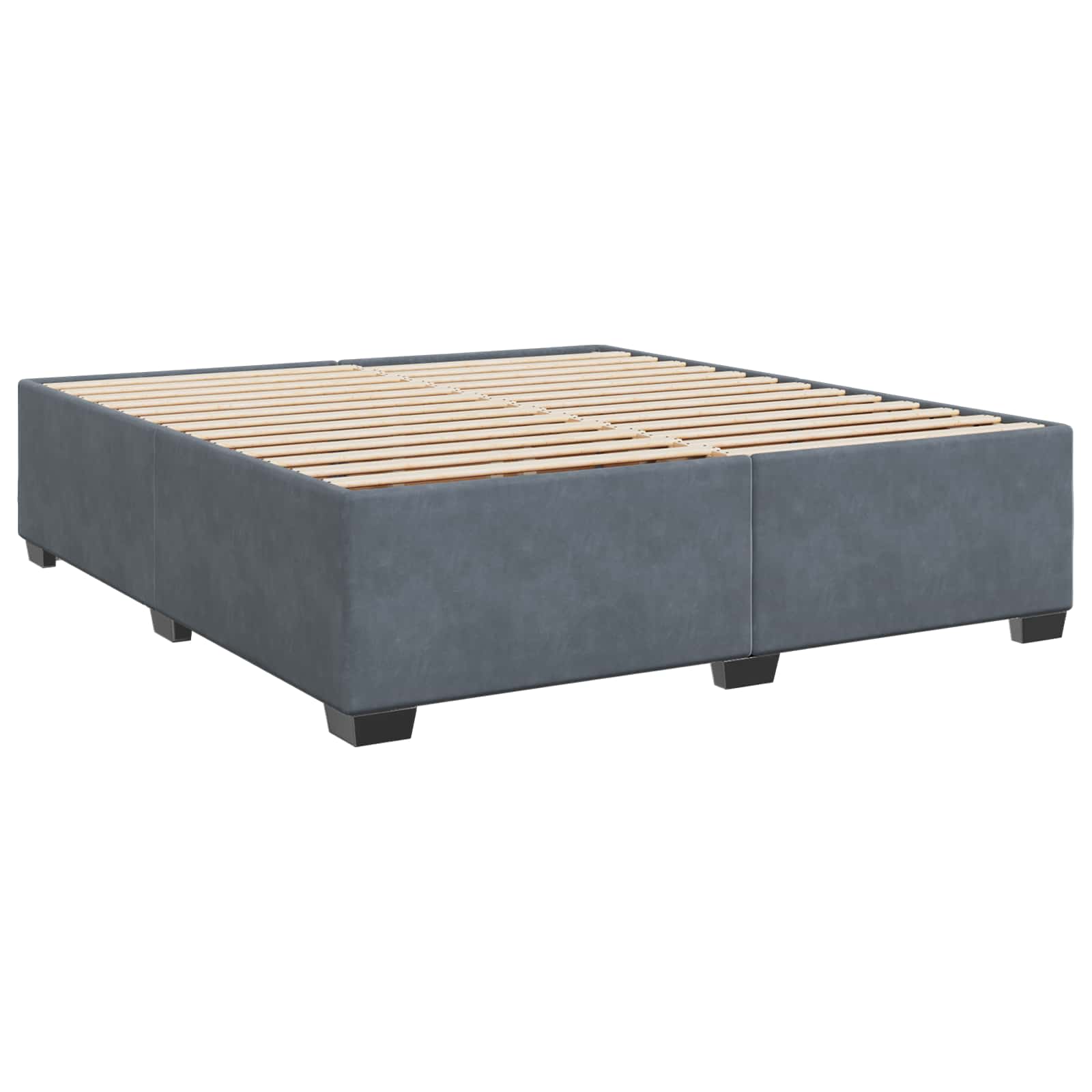 Letto box spring con materasso Grigio Scuro 200 x 200 cm | homemem39