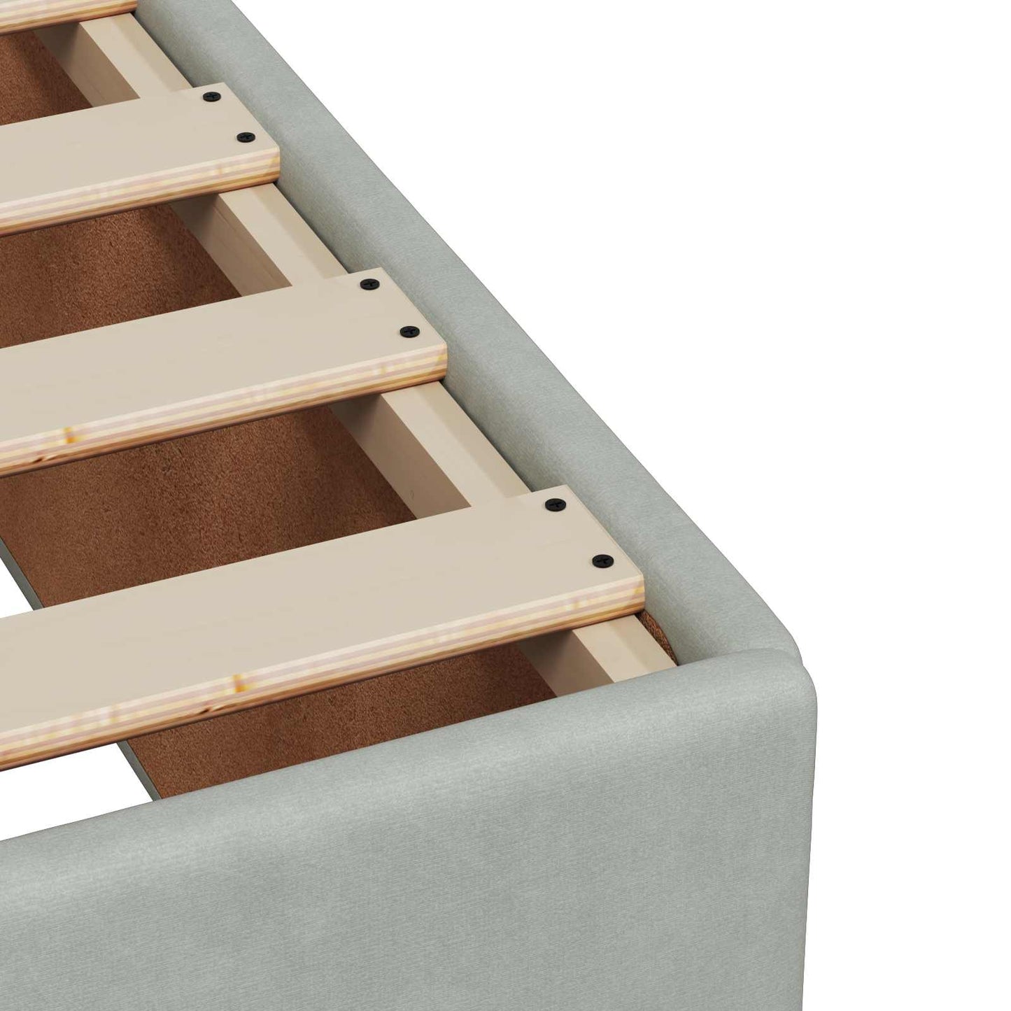 Letto box spring con materasso Grigio Chiaro 90 x 190 cm