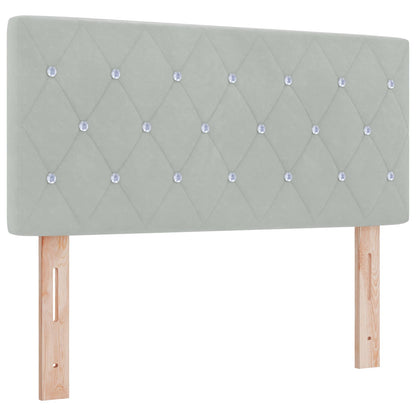 Letto box spring con materasso Grigio Chiaro 90 x 190 cm