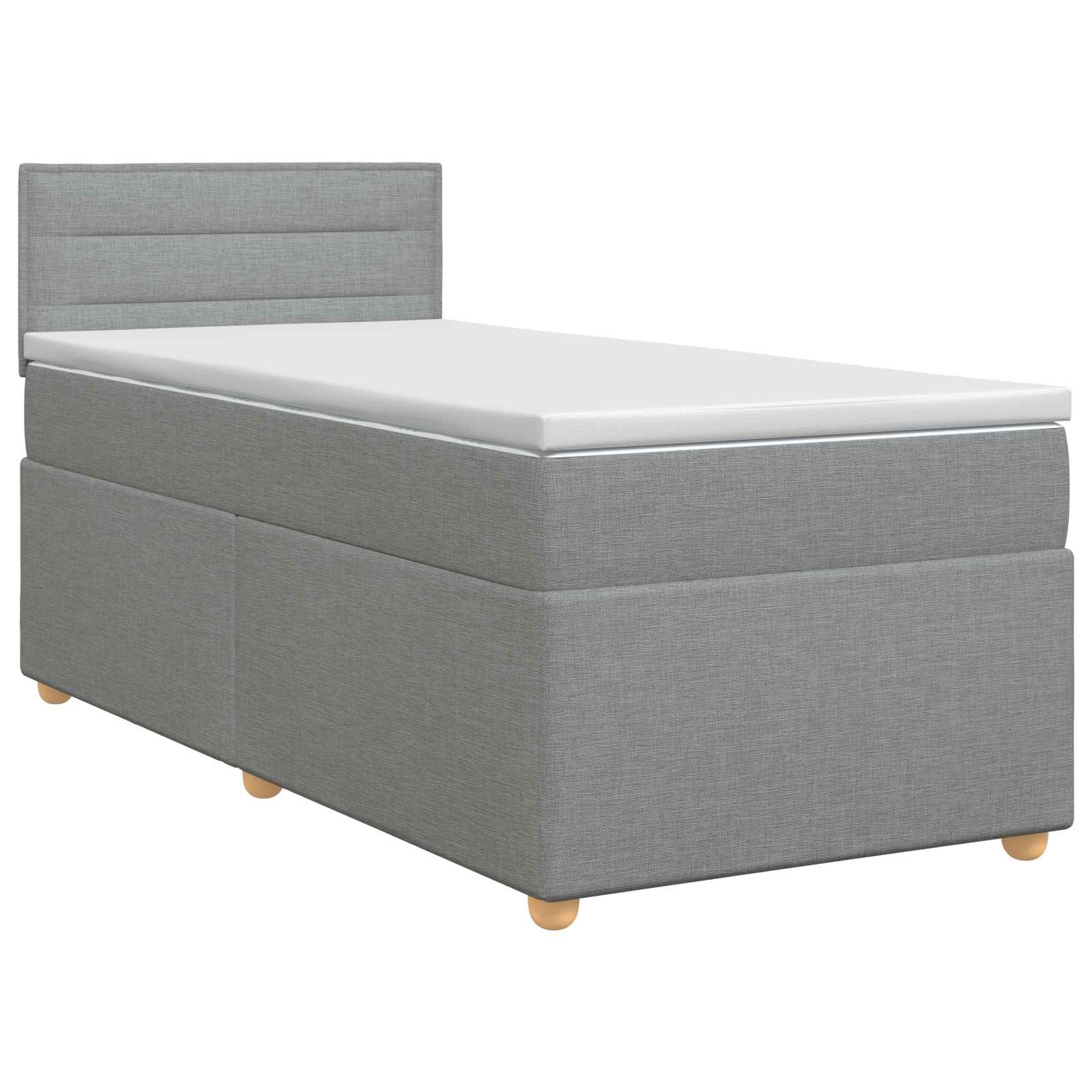 Letto box spring con materasso Grigio Chiaro 90 x 190 cm | homemem39
