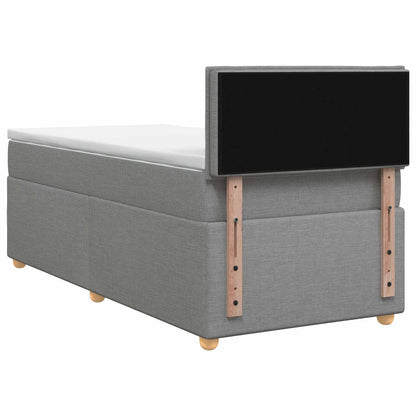 Letto box spring con materasso Grigio Chiaro 90 x 190 cm | homemem39