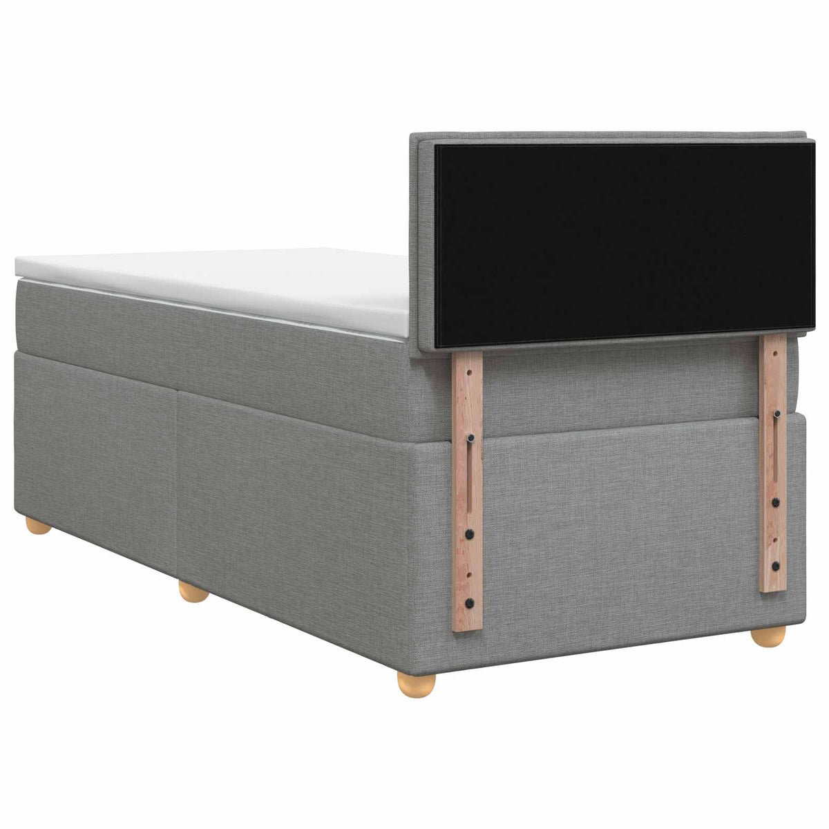 Letto box spring con materasso Grigio Chiaro 90 x 200 cm | homemem39