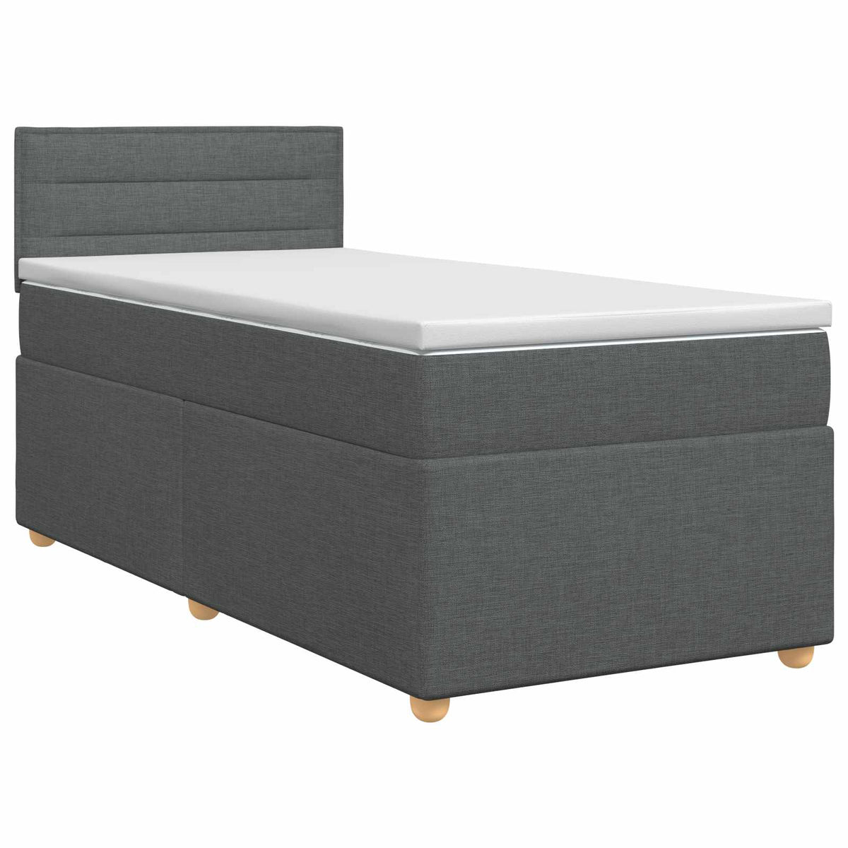 Letto box spring con materasso Grigio Scuro 100 x 200 cm | homemem39