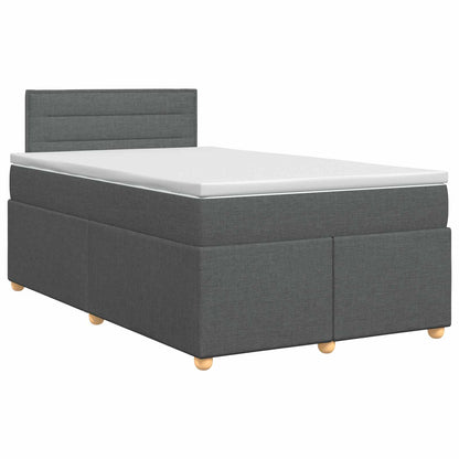 Letto box spring con materasso Grigio Scuro 120 x 190 cm