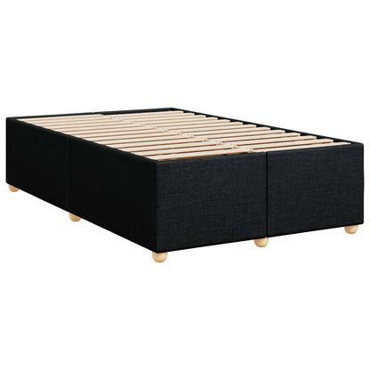 Letto box spring con materasso Nero 120 x 190 cm Tessuto