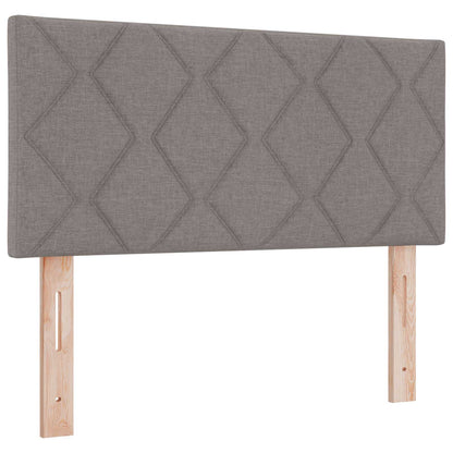Letto box spring con materasso Tortora 120 x 190 cm Tessuto