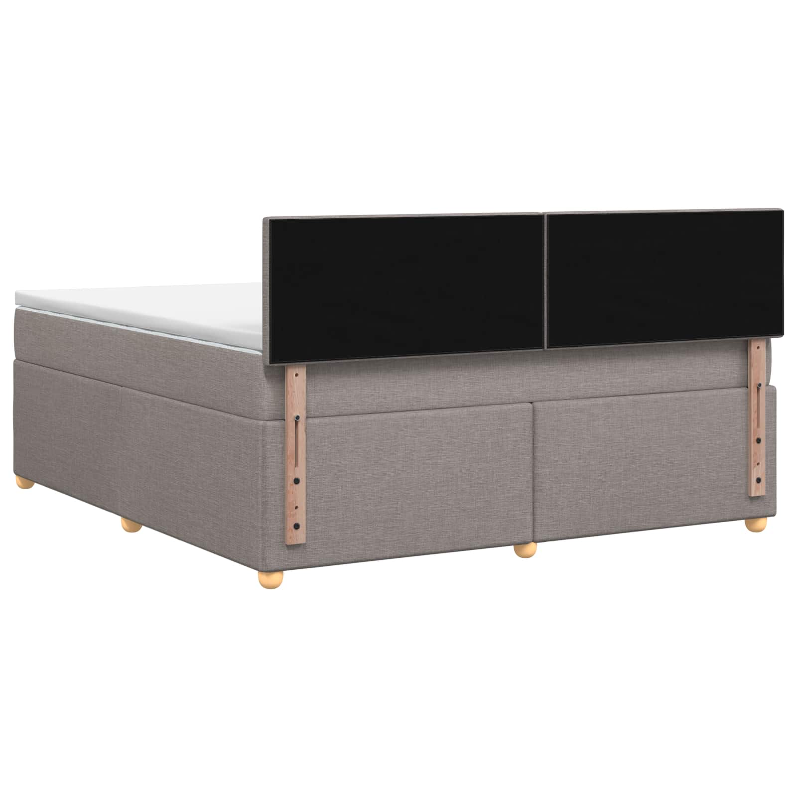 Letto box spring con materasso Tortora 140 x 200 cm Tessuto | homemem39