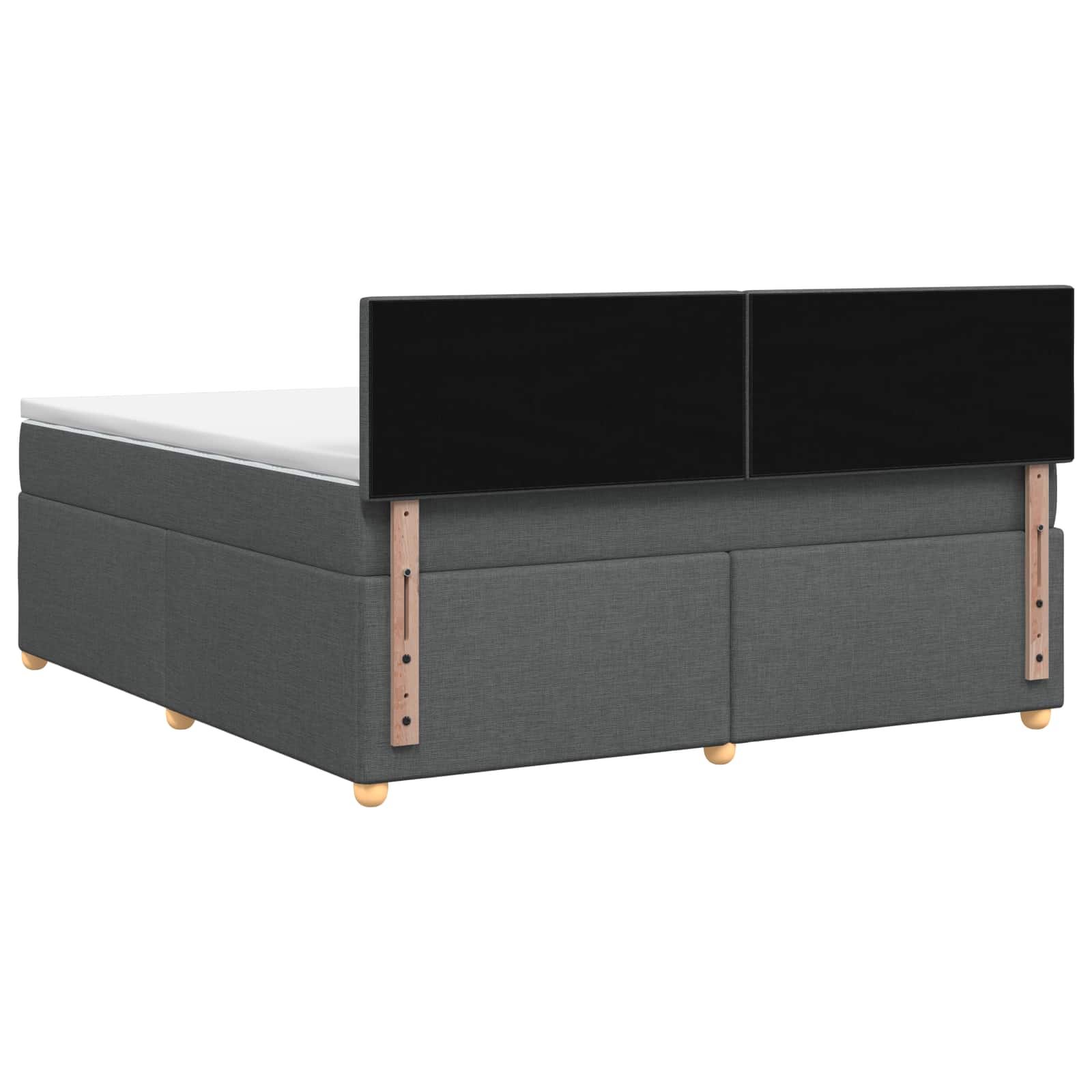 Letto box spring con materasso Grigio Scuro 160 x 200 cm | homemem39