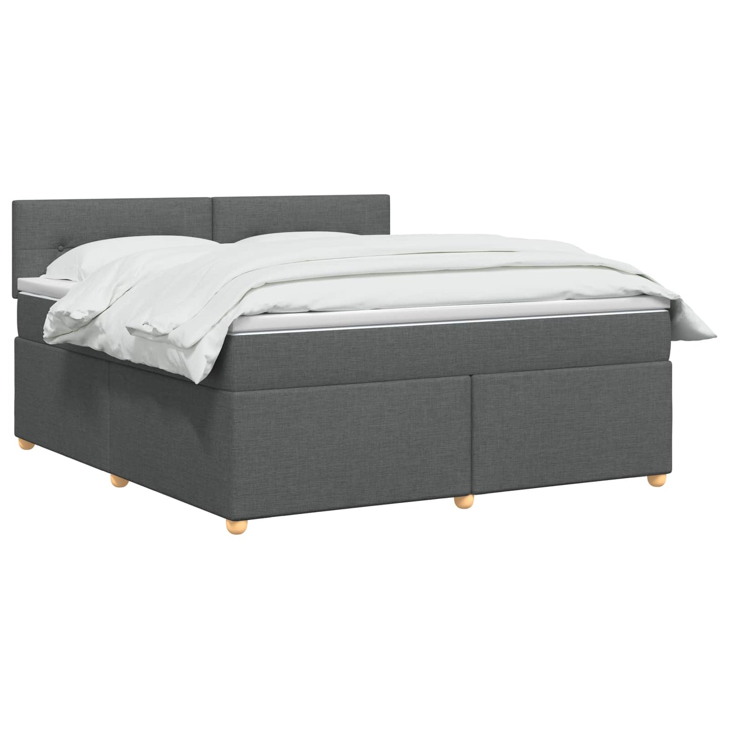 Letto box spring con materasso Grigio Scuro 180 x 200 cm | homemem39