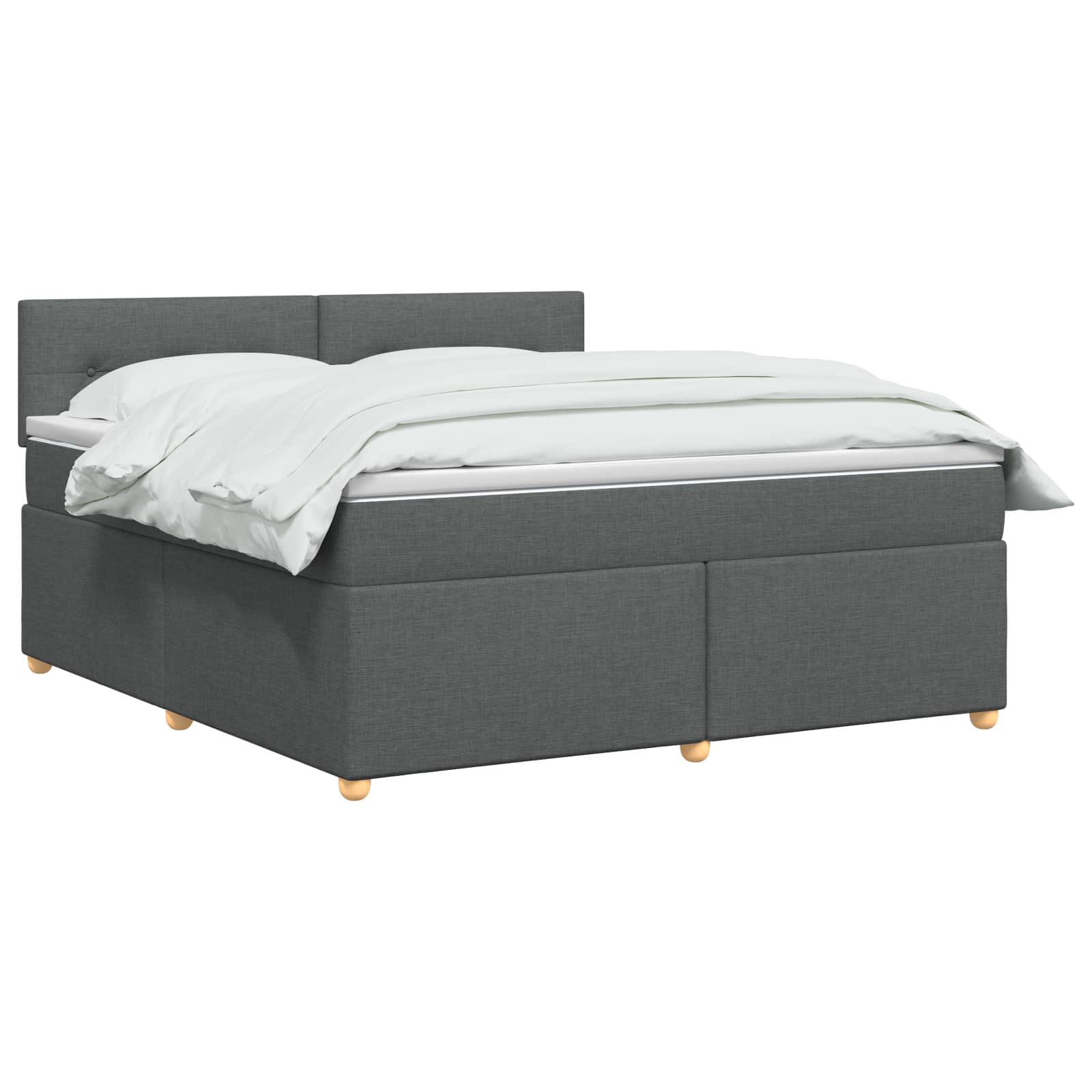 Letto box spring con materasso Grigio Scuro 180 x 200 cm | homemem39