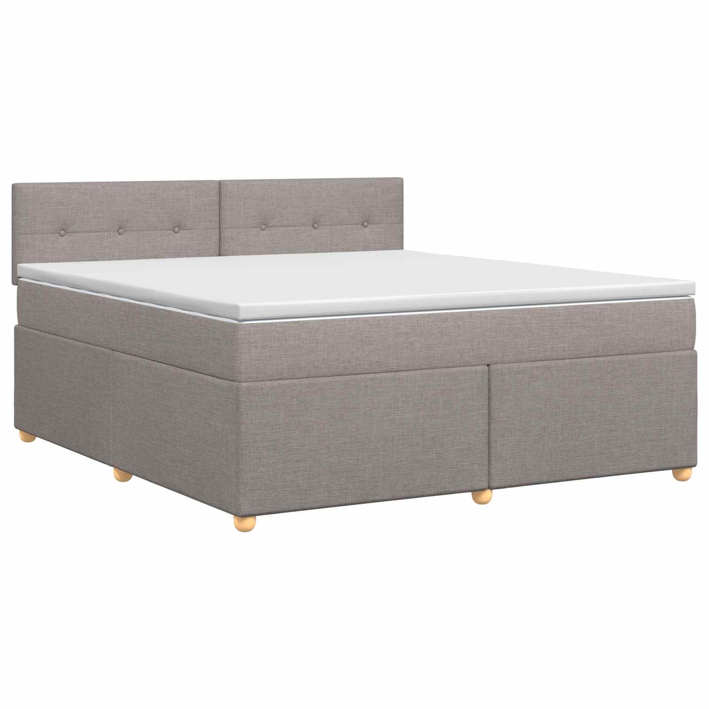 Letto box spring con materasso Tortora 180 x 200 cm Tessuto