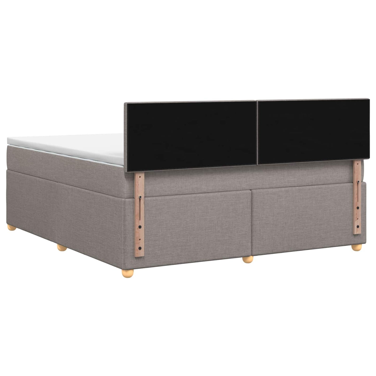 Letto box spring con materasso Tortora 180 x 200 cm Tessuto