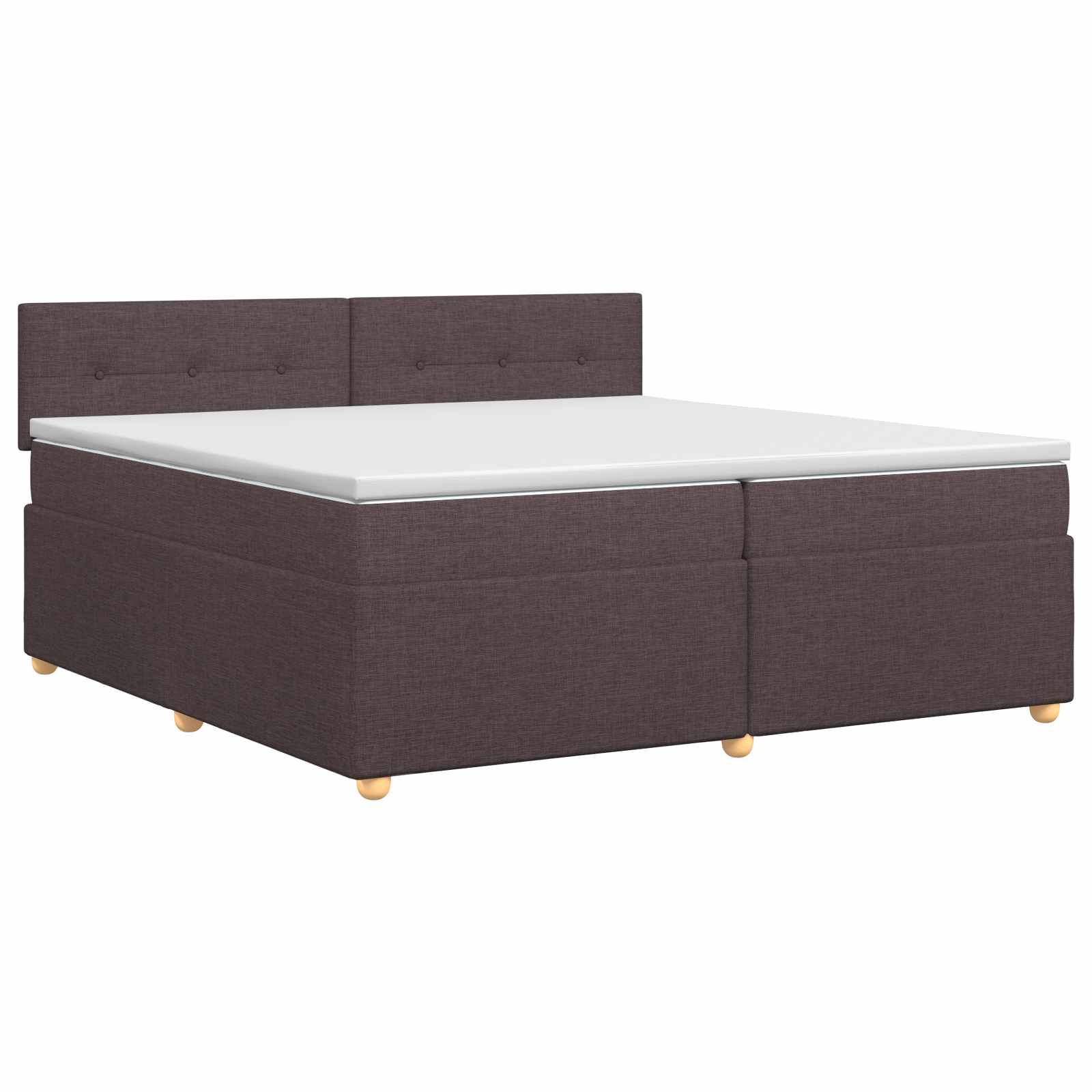 Letto box spring con materasso Marrone Scuro 200 x 200 cm | homemem39