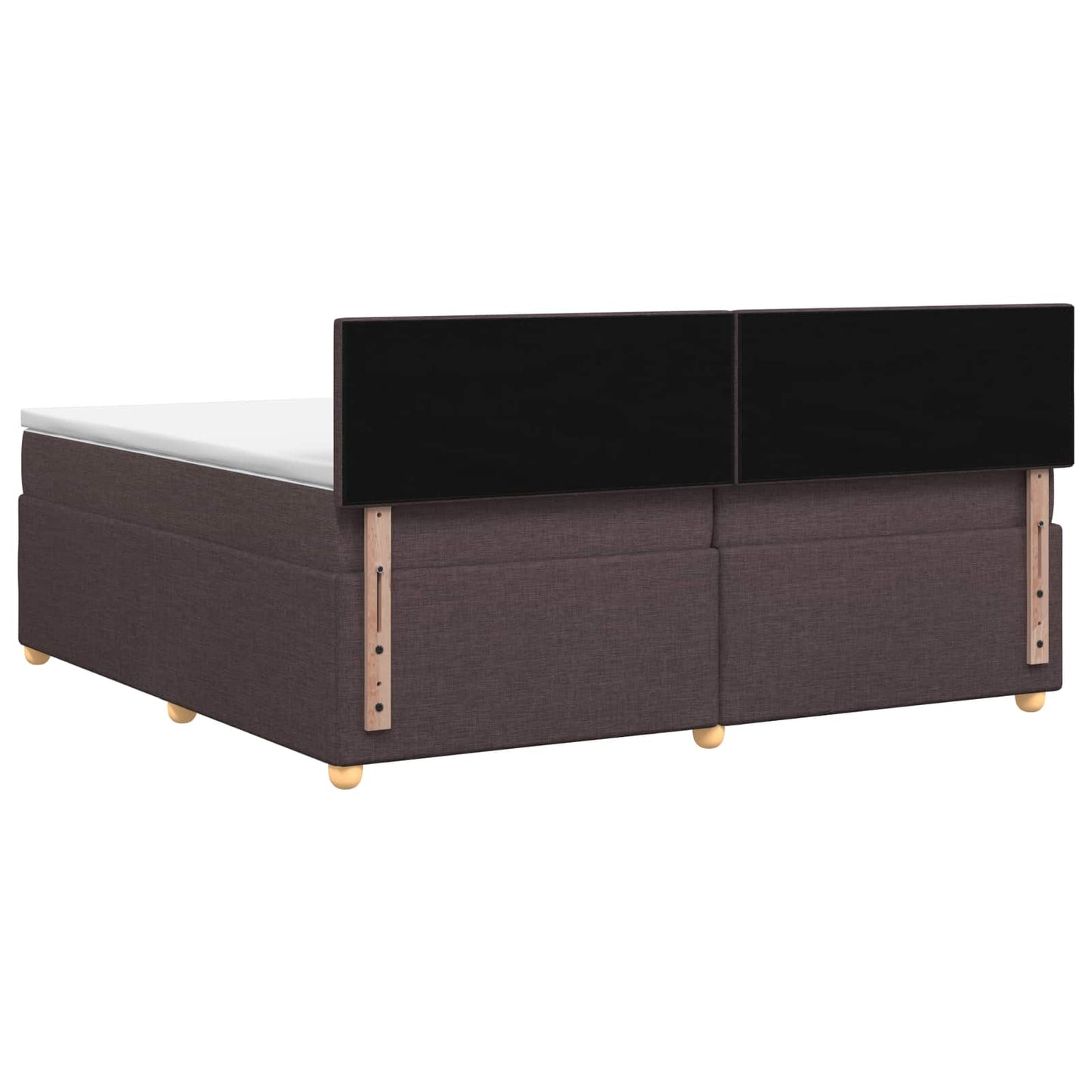 Letto box spring con materasso Marrone Scuro 200 x 200 cm | homemem39