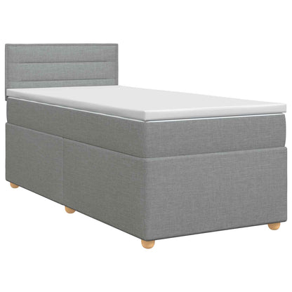 Letto box spring con materasso Grigio Chiaro 90 x 190 cm | homemem39