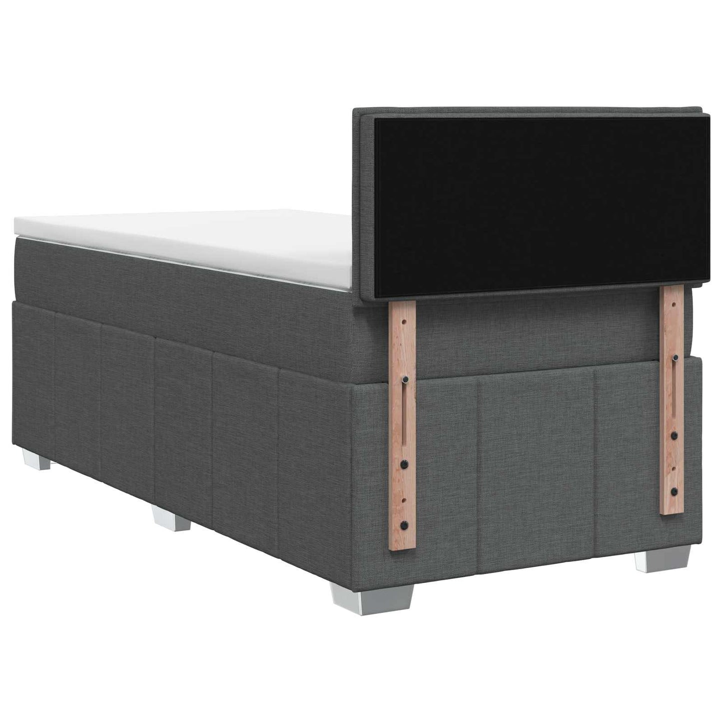 Letto box spring con materasso Grigio Scuro 90 x 200 cm Tessuto | homemem39