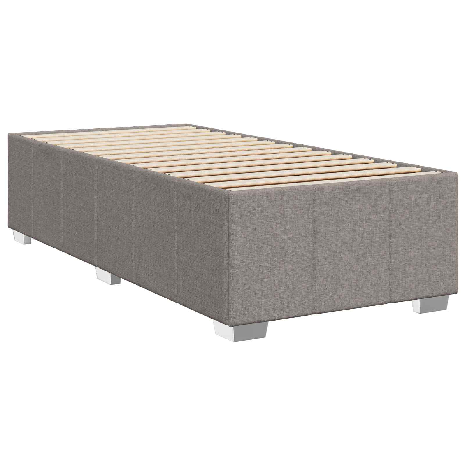 Letto box spring con materasso Tortora 100 x 200 cm Tessuto | homemem39