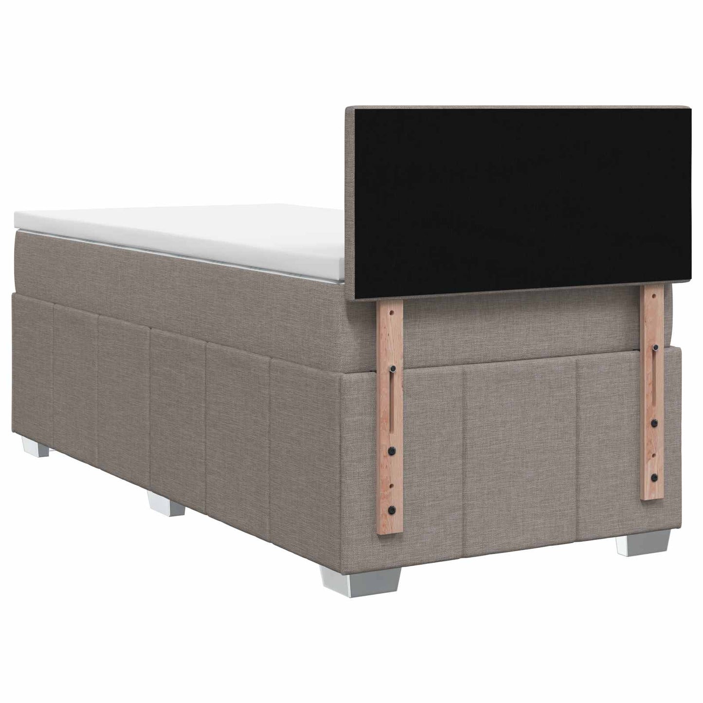 Letto box spring con materasso Tortora 100 x 200 cm Tessuto | homemem39