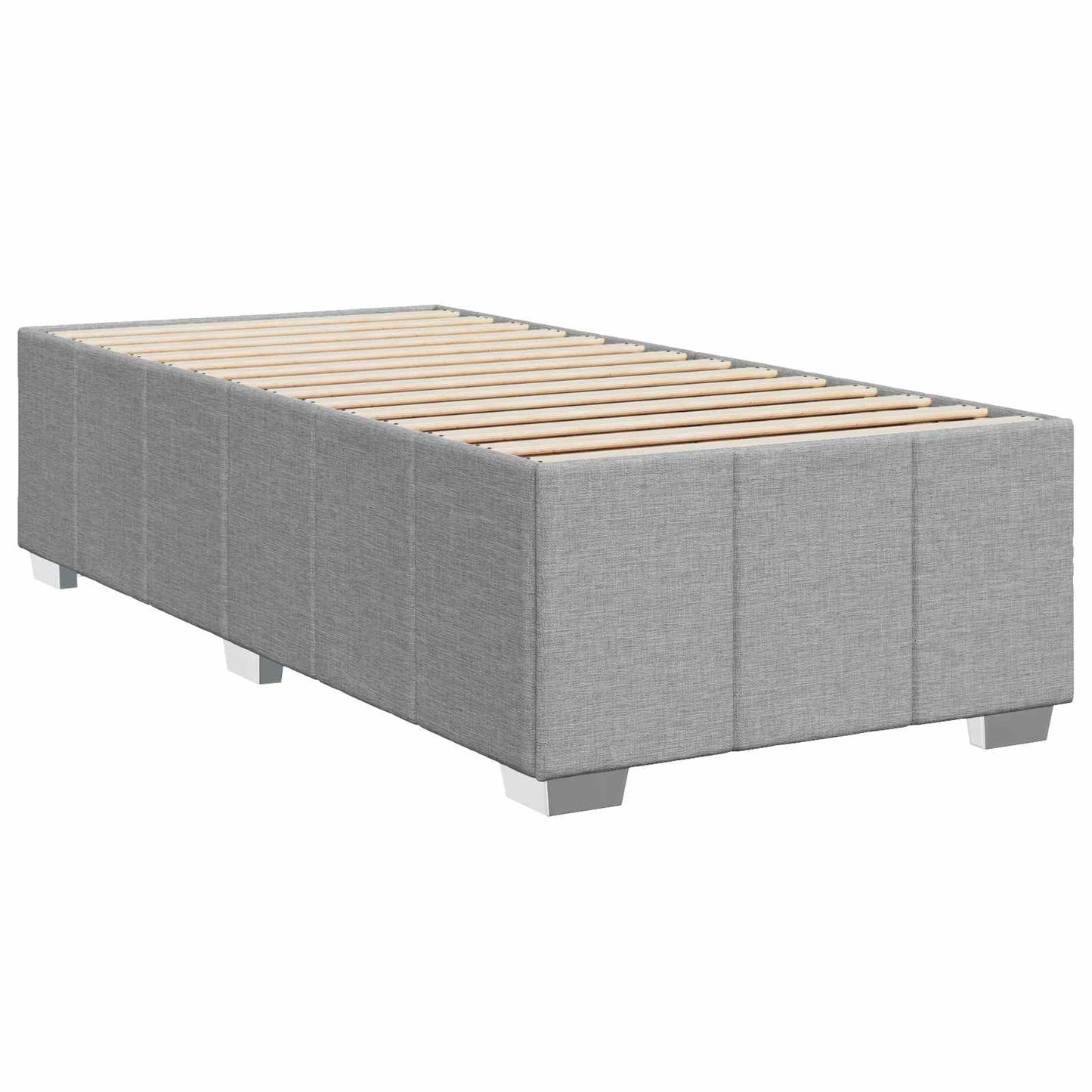 Letto box spring con materasso Grigio Chiaro 100 x 200 cm | homemem39