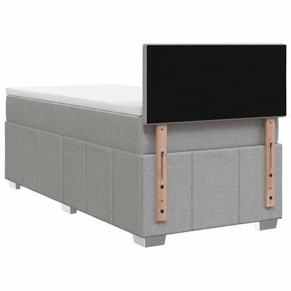 Letto box spring con materasso Grigio Chiaro 100 x 200 cm | homemem39