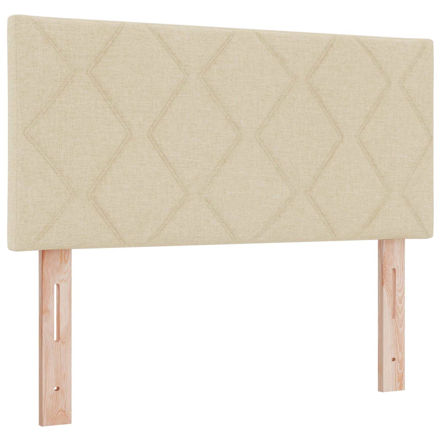 Letto box spring con materasso Crema 100 x 200 cm Tessuto | homemem39