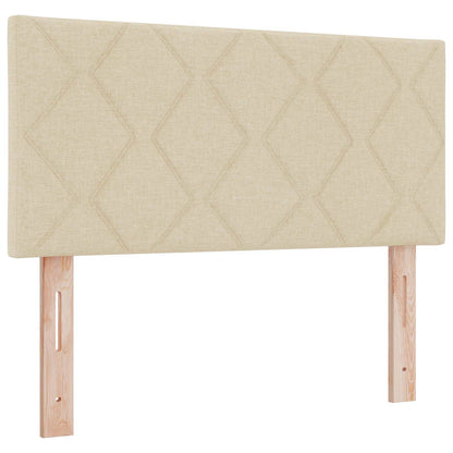Letto box spring con materasso Crema 100 x 200 cm Tessuto | homemem39