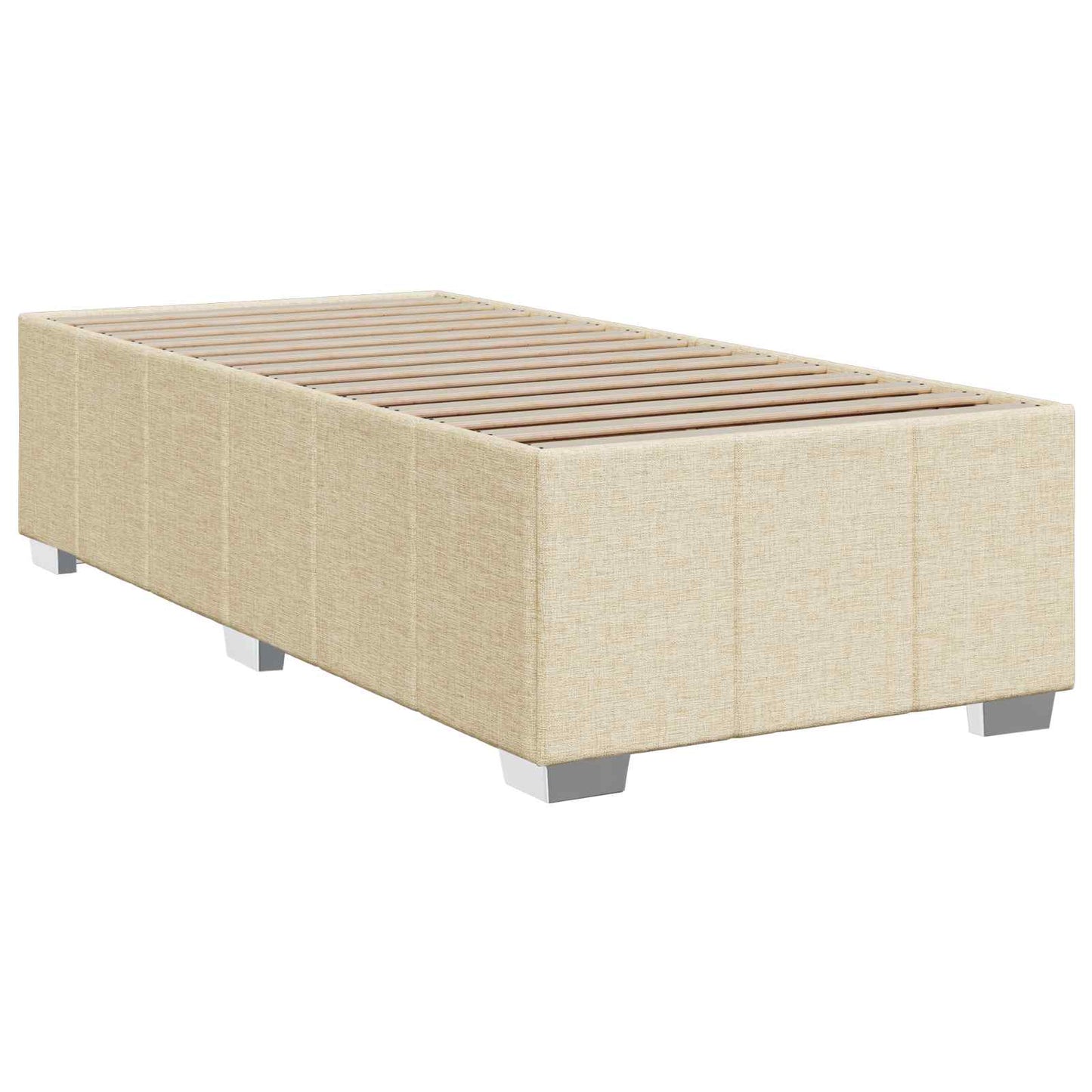 Letto box spring con materasso Crema 100 x 200 cm Tessuto | homemem39