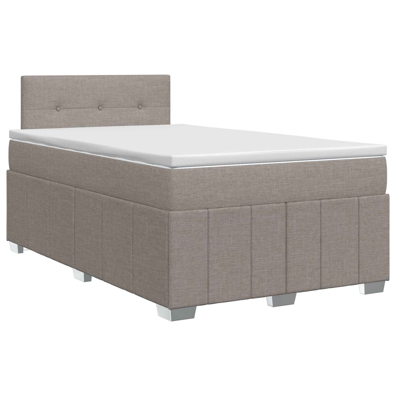 Letto box spring con materasso Tortora 120 x 190 cm Tessuto | homemem39