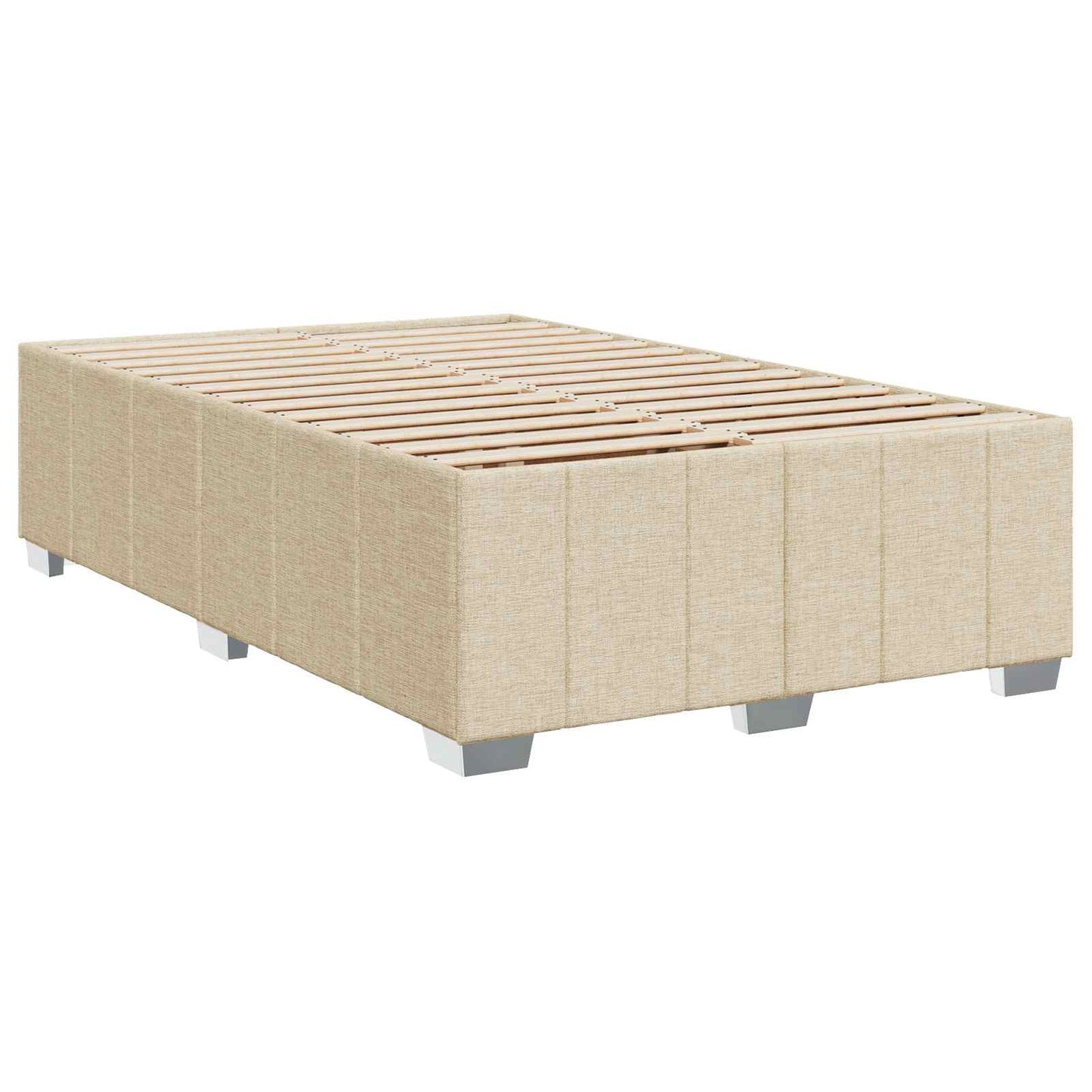 Letto box spring con materasso Crema 120 x 190 cm Tessuto | homemem39