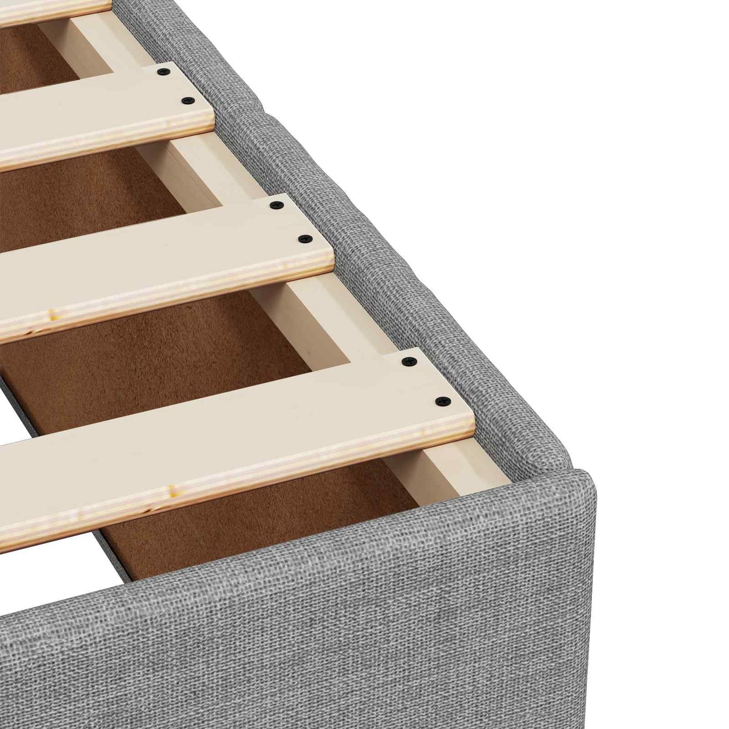 Letto box spring con materasso Grigio Chiaro 120 x 190 cm | homemem39